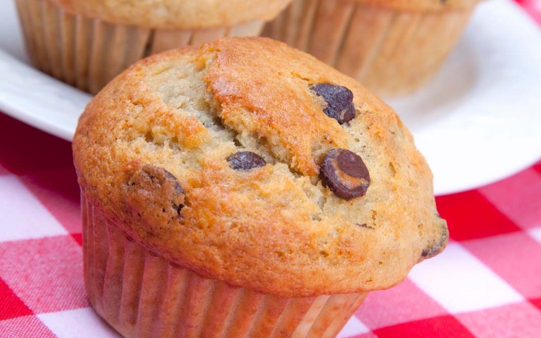 chocolate chip banana muffins