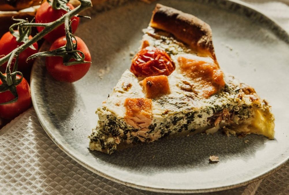 Spinach, Tomato, & Feta Quiche