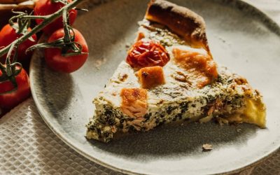 Spinach, Tomato, & Feta Quiche